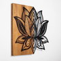 Wallity Lotus 10 Escultura de pared en Nogal y Negro